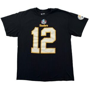 Steelers #12 Shirt Mens L NFL Team Apparel Hall of Fame Jersey Tee